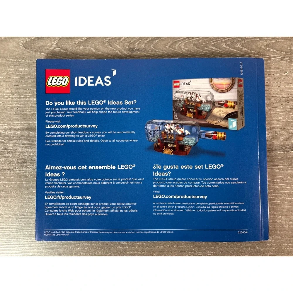 LEGO Ideas 21313 Ship in a Bottle Leviathan Instruction Manual Only 2018